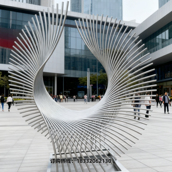 鳳尾雕塑 不銹鋼鳳尾雕塑景觀藝術